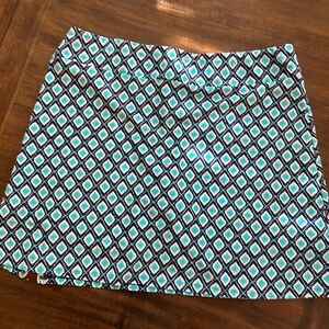 Jude Connolly Skort Turquoise Navy Pull On Size Large L Retail $138